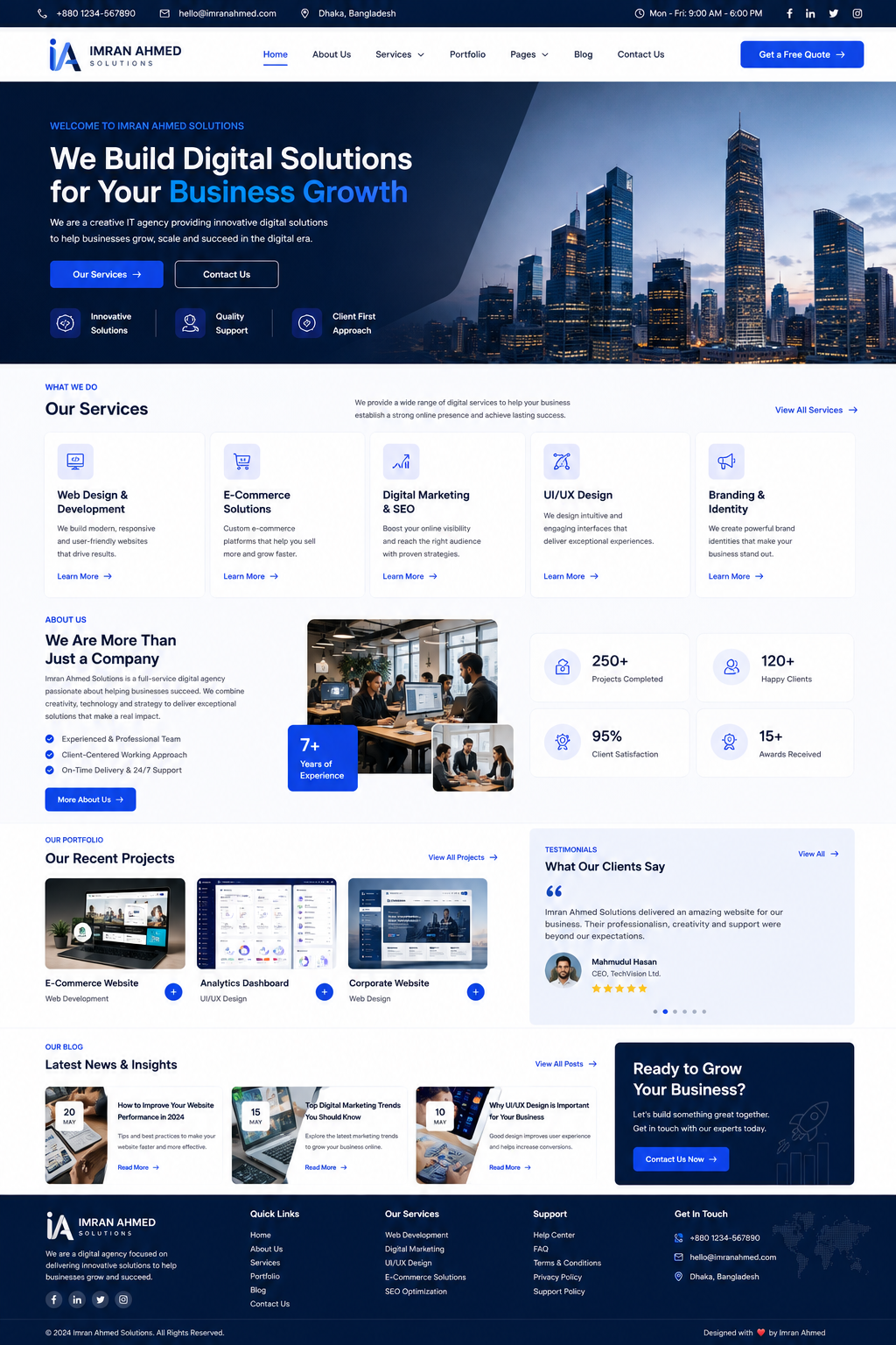 Modern, Premium & Professional Website UI Design